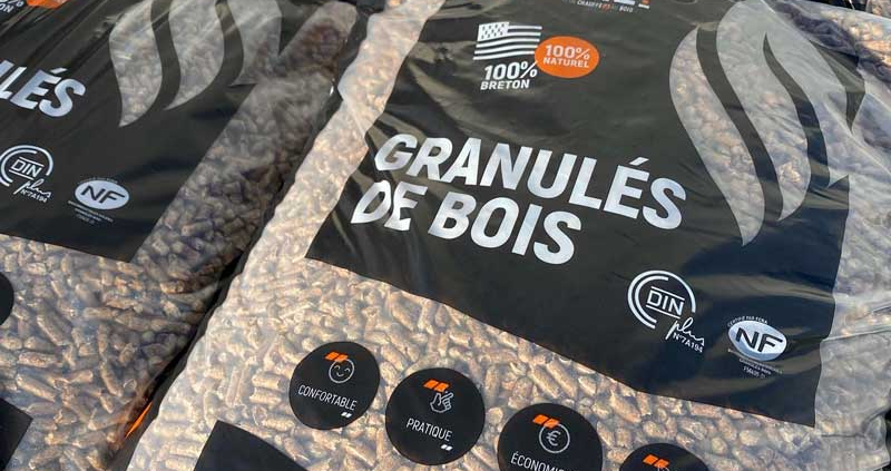 sacs de granulés de bois