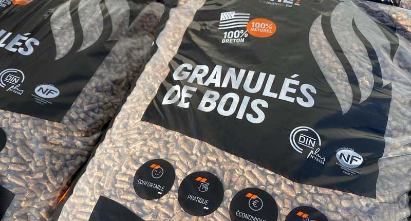 sacs de granulés de bois