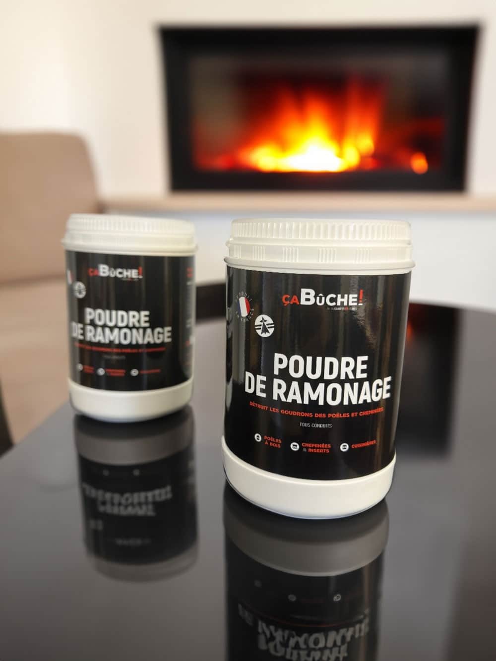 Les produits   Entretien cheminée et poêle - Bûche de ramonage